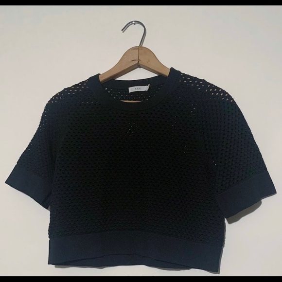 Black Mesh ALC crop top - Picture 2 of 2